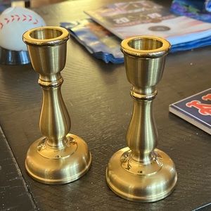Partylite brass candle holders